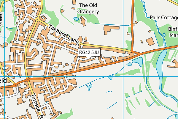 RG42 5JU map - OS VectorMap District (Ordnance Survey)