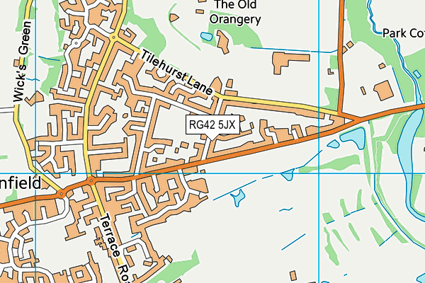 RG42 5JX map - OS VectorMap District (Ordnance Survey)