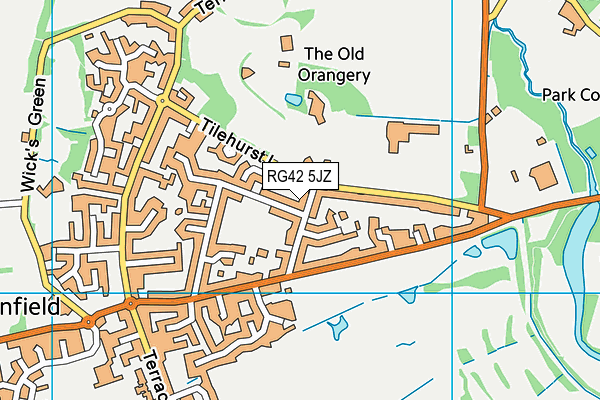 RG42 5JZ map - OS VectorMap District (Ordnance Survey)