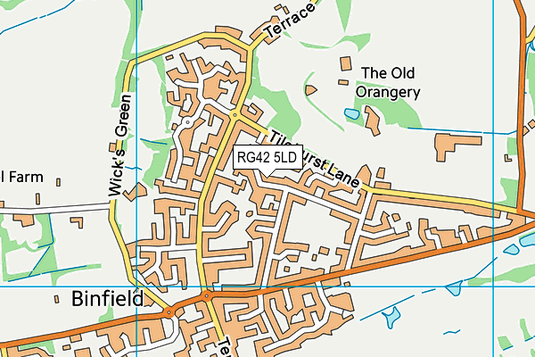 RG42 5LD map - OS VectorMap District (Ordnance Survey)