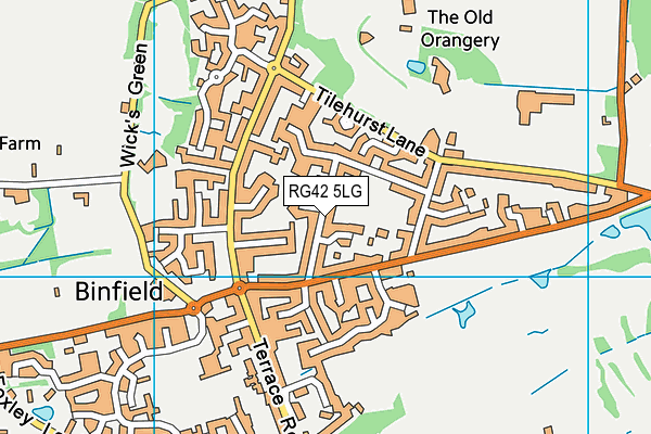 RG42 5LG map - OS VectorMap District (Ordnance Survey)