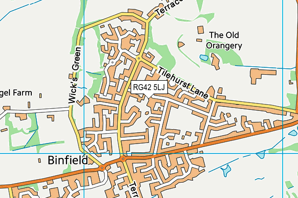 RG42 5LJ map - OS VectorMap District (Ordnance Survey)