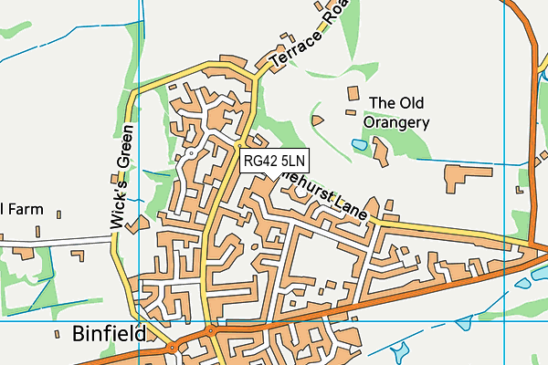 RG42 5LN map - OS VectorMap District (Ordnance Survey)