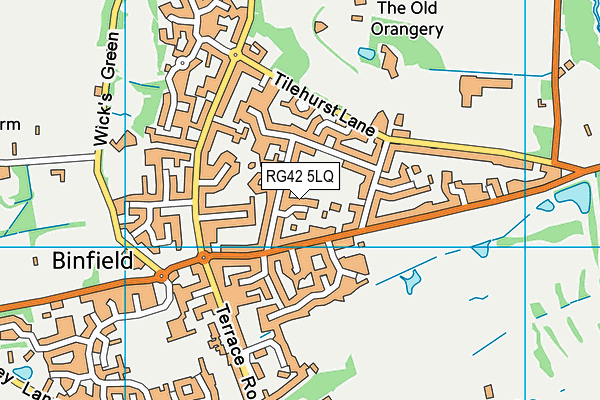 RG42 5LQ map - OS VectorMap District (Ordnance Survey)