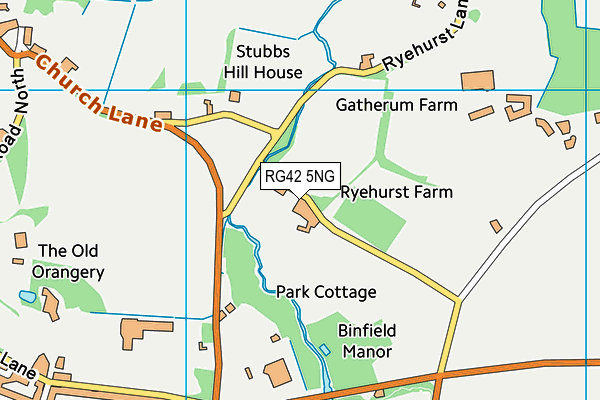 RG42 5NG map - OS VectorMap District (Ordnance Survey)