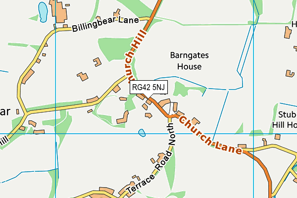 RG42 5NJ map - OS VectorMap District (Ordnance Survey)