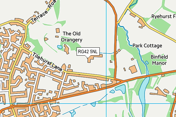 RG42 5NL map - OS VectorMap District (Ordnance Survey)