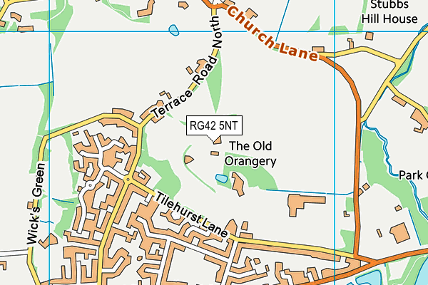 RG42 5NT map - OS VectorMap District (Ordnance Survey)