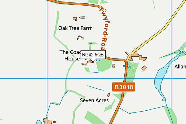 RG42 5QB map - OS VectorMap District (Ordnance Survey)