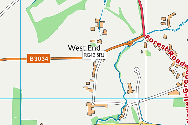 RG42 5RJ map - OS VectorMap District (Ordnance Survey)