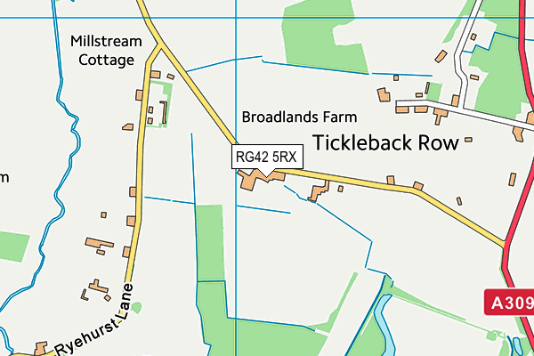 RG42 5RX map - OS VectorMap District (Ordnance Survey)