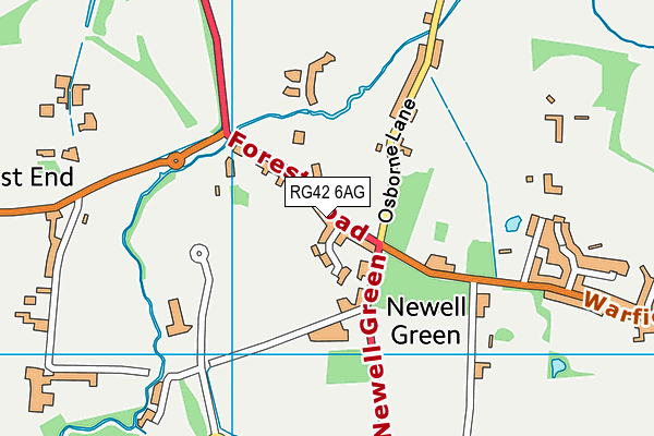 RG42 6AG map - OS VectorMap District (Ordnance Survey)