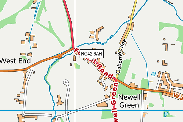 RG42 6AH map - OS VectorMap District (Ordnance Survey)