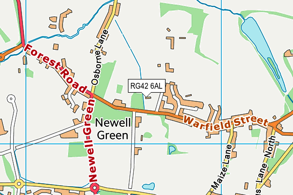 RG42 6AL map - OS VectorMap District (Ordnance Survey)