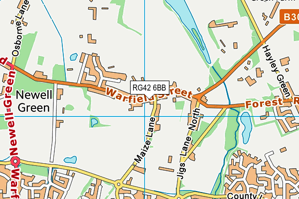 RG42 6BB map - OS VectorMap District (Ordnance Survey)