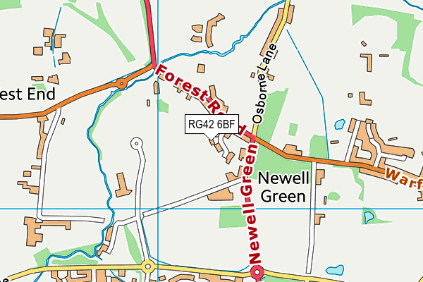 RG42 6BF map - OS VectorMap District (Ordnance Survey)