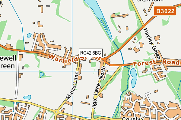 RG42 6BG map - OS VectorMap District (Ordnance Survey)