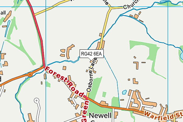 RG42 6EA map - OS VectorMap District (Ordnance Survey)