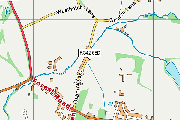 RG42 6ED map - OS VectorMap District (Ordnance Survey)