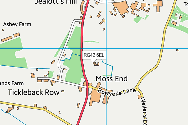 RG42 6EL map - OS VectorMap District (Ordnance Survey)