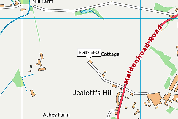 RG42 6EQ map - OS VectorMap District (Ordnance Survey)