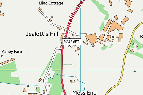 RG42 6ET map - OS VectorMap District (Ordnance Survey)