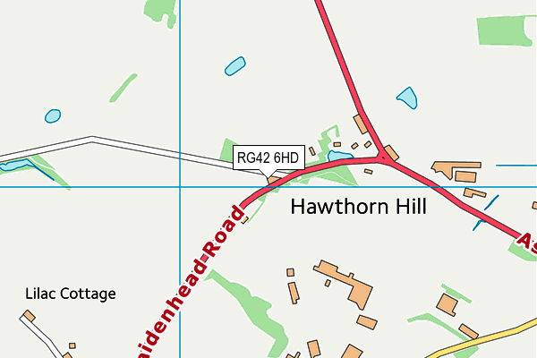 RG42 6HD map - OS VectorMap District (Ordnance Survey)