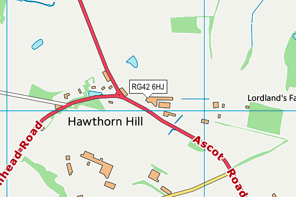 RG42 6HJ map - OS VectorMap District (Ordnance Survey)