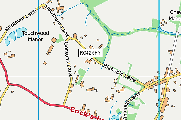 RG42 6HY map - OS VectorMap District (Ordnance Survey)