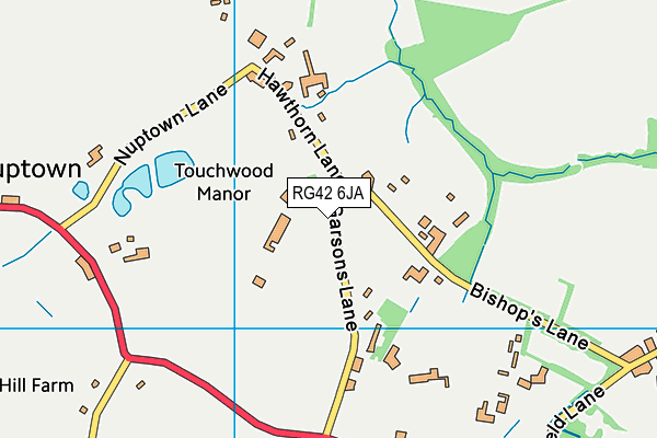 RG42 6JA map - OS VectorMap District (Ordnance Survey)
