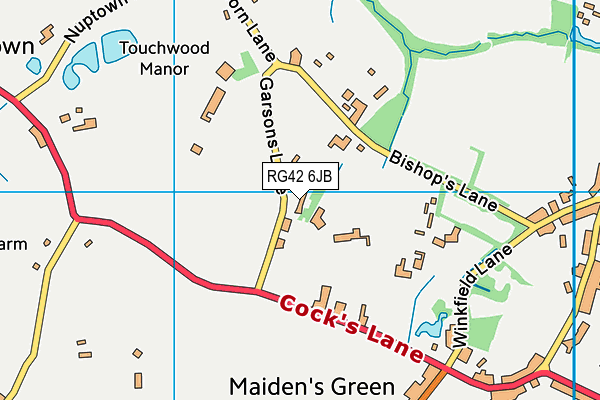 RG42 6JB map - OS VectorMap District (Ordnance Survey)