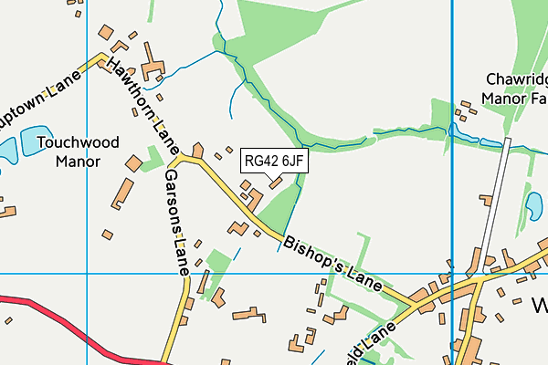 RG42 6JF map - OS VectorMap District (Ordnance Survey)