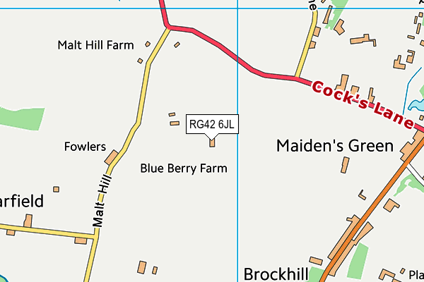 RG42 6JL map - OS VectorMap District (Ordnance Survey)