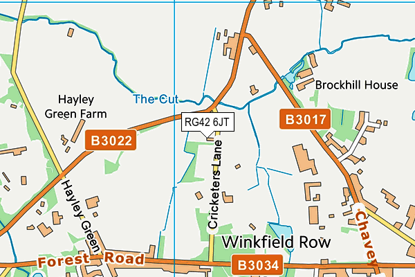 RG42 6JT map - OS VectorMap District (Ordnance Survey)