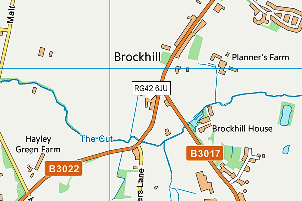 RG42 6JU map - OS VectorMap District (Ordnance Survey)