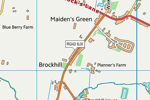 RG42 6JX map - OS VectorMap District (Ordnance Survey)