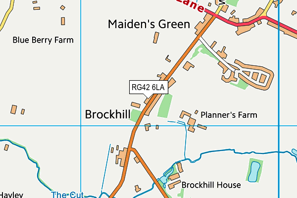 RG42 6LA map - OS VectorMap District (Ordnance Survey)