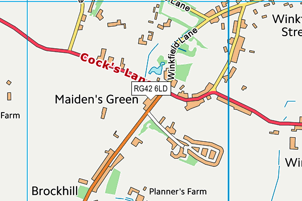 RG42 6LD map - OS VectorMap District (Ordnance Survey)