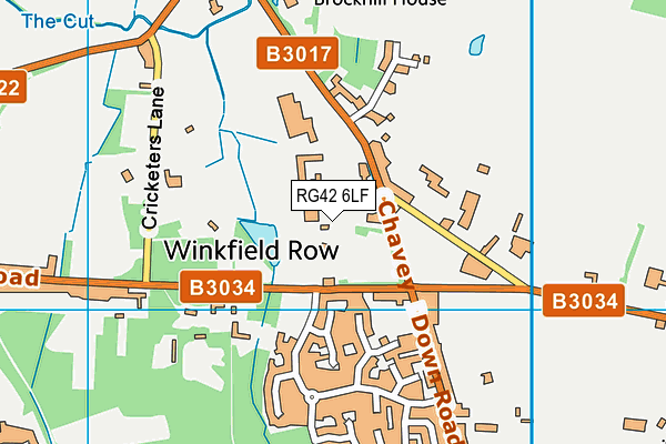 RG42 6LF map - OS VectorMap District (Ordnance Survey)