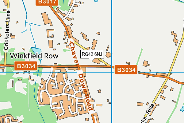 RG42 6NJ map - OS VectorMap District (Ordnance Survey)