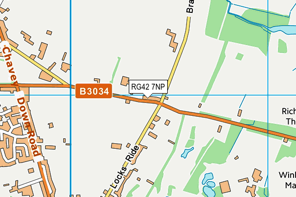 RG42 7NP map - OS VectorMap District (Ordnance Survey)