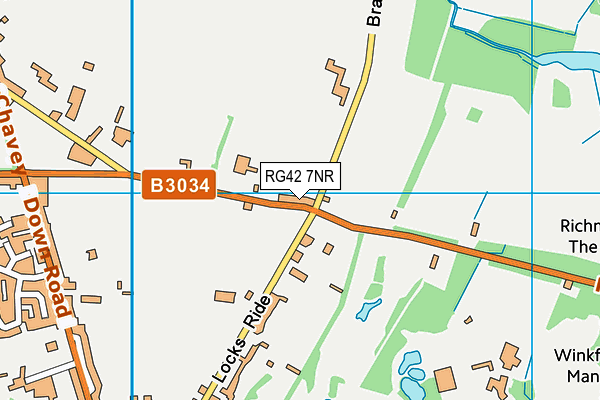 RG42 7NR map - OS VectorMap District (Ordnance Survey)