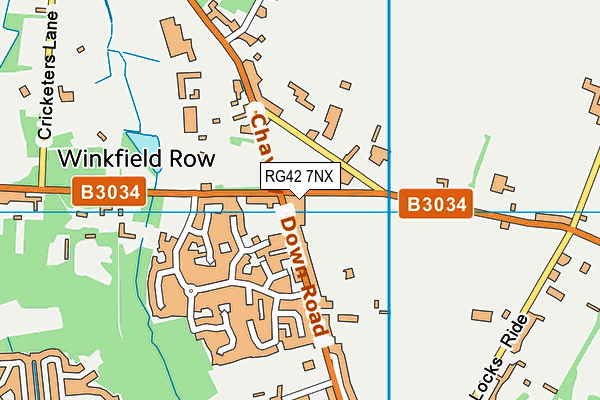 RG42 7NX map - OS VectorMap District (Ordnance Survey)