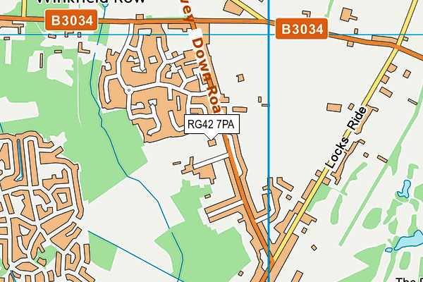 RG42 7PA map - OS VectorMap District (Ordnance Survey)