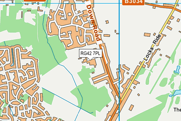 RG42 7PL map - OS VectorMap District (Ordnance Survey)