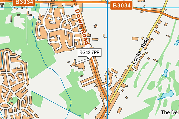 RG42 7PP map - OS VectorMap District (Ordnance Survey)