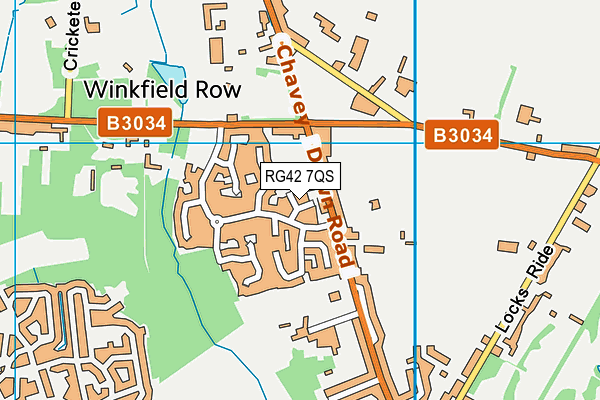 RG42 7QS map - OS VectorMap District (Ordnance Survey)