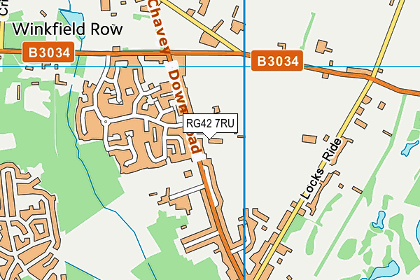 RG42 7RU map - OS VectorMap District (Ordnance Survey)
