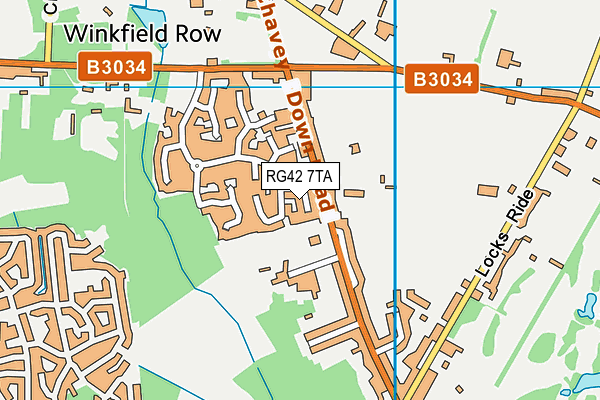 RG42 7TA map - OS VectorMap District (Ordnance Survey)