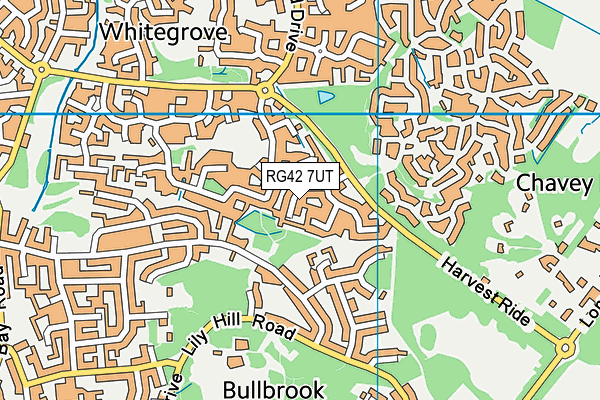 RG42 7UT map - OS VectorMap District (Ordnance Survey)